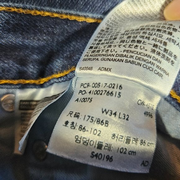 Levi's Blue Jeans Size W34 L32 Men's - Picture 4 of 5